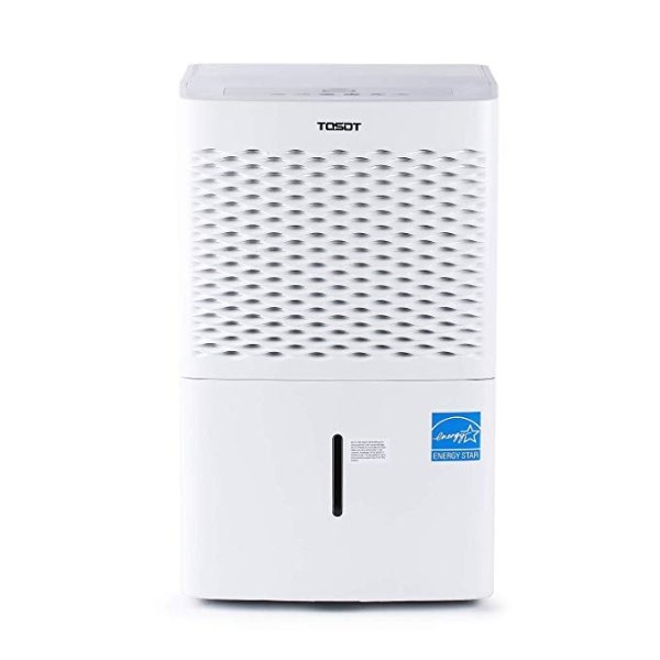 TOSOT 50 Pint Dehumidifier for mid Size Rooms up to 3000 Square feet - Energy Star, Quiet, Portable with Wheels, and Continuous Drain Hose Outlet - Dehumidifiers for Home, Basement, Bedroom, Bathroom