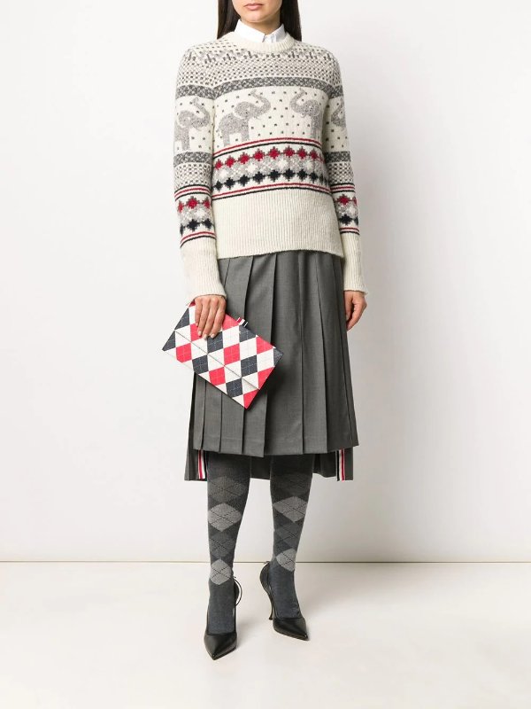 mixed-pattern jumper