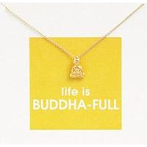 Dogeared 'Reminder - Life is Buddha-Full' Boxed Pendant Necklace