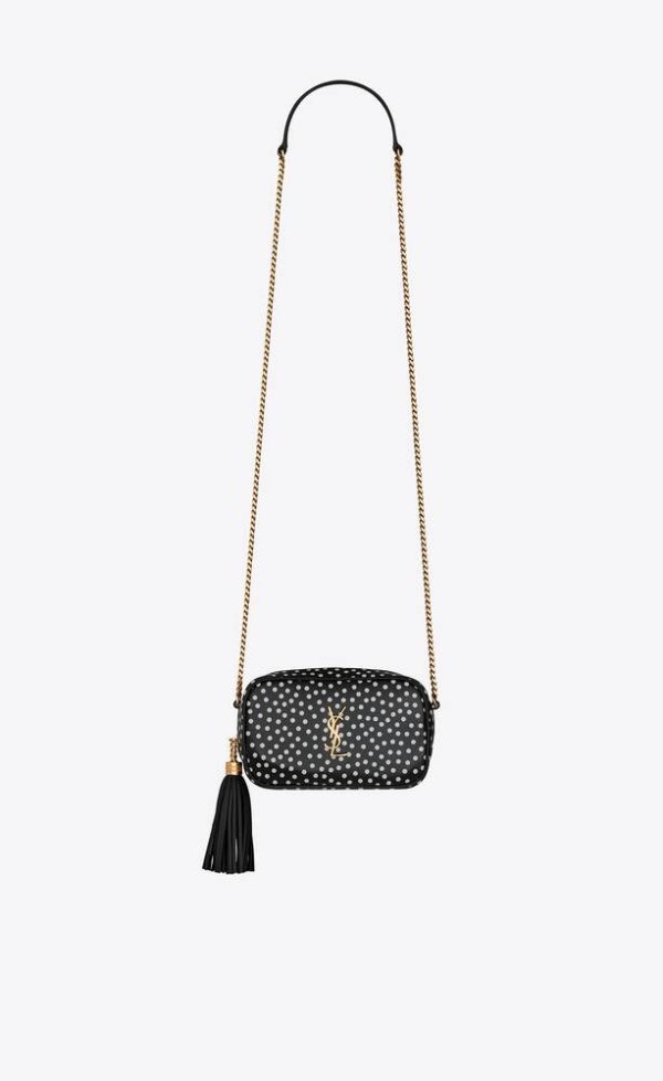 LOU MINI BAG IN POLKA DOT LEATHER | Saint Laurent __locale_country__ | YSL.com