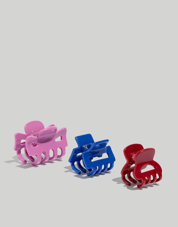 Three-Pack MWL (Re)sourced Mini Claw Hair Clips