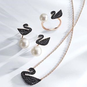 With Swarovski Swan Collection @ Lord & Taylor