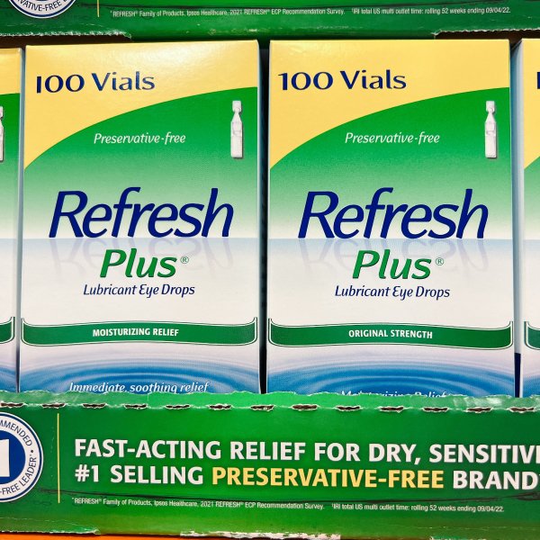 Plus Lubricant Eye Drops, 100 Single Use Containers