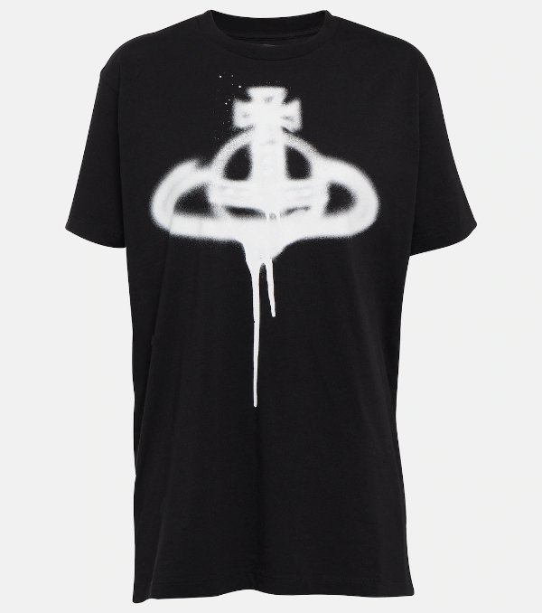 黑色的Orb印花棉质 T恤 - Vivienne Westwood | Mytheresa