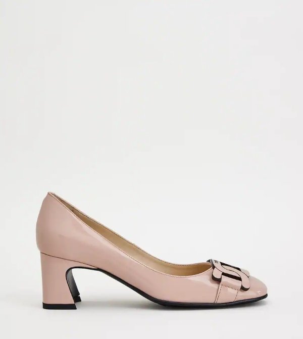 Slide Pumps in Patent Leather - PINK