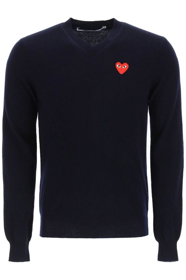 pullover with heart patch
