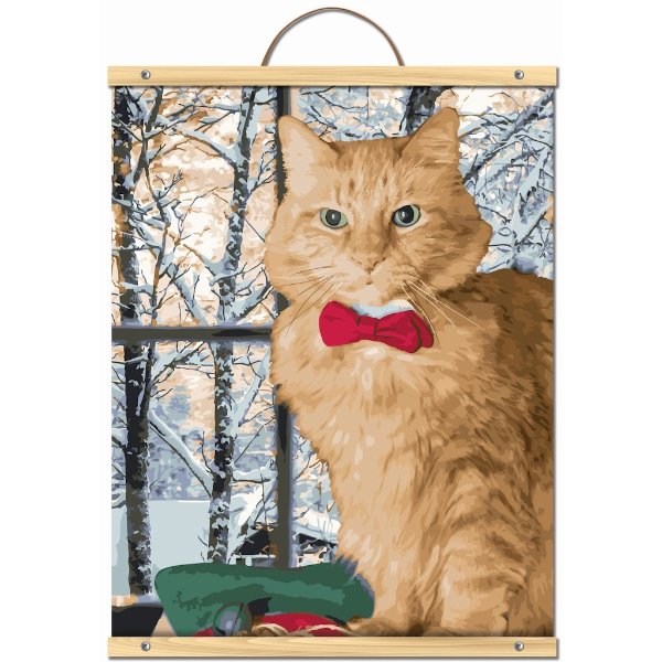 Ginger Cat with Red Bowtie Paint-by-Number Kit by Artist's Loft™ Necessities™
