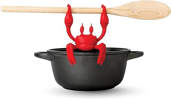 RED Crab Spoon Holder & Steam Releaser by OTOTO
