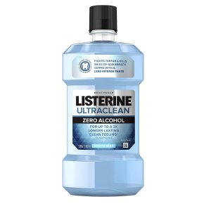 Listerine Ultraclean Zero Alcohol Tartar Control Mouthwash, 500ml