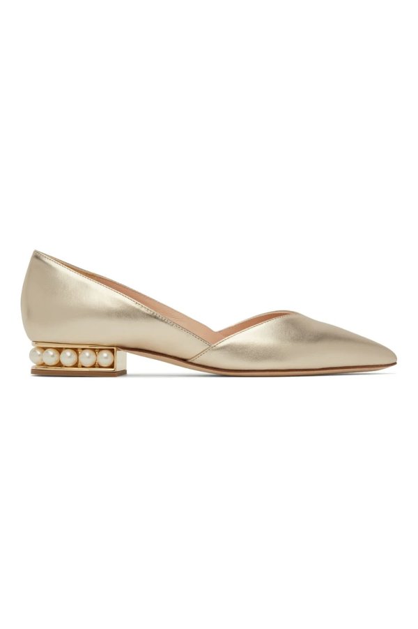Gold Casati D’Orsay Ballerina Flats