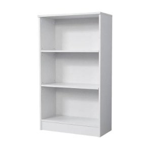 Hampton Bay 3-Shelf Standard Bookcase in Black or White