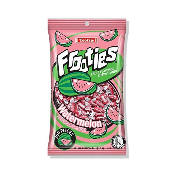 Watermelon Frooties - Tootsie Roll Chewy Candy, Great for Halloween! - 360 Piece Count, 38.8 oz Bag