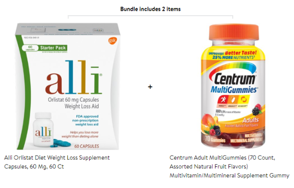 Centrum & Alli Weightloss and Multivitamin Gummies Bundle