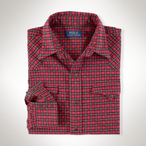Ralph Lauren Plaid Oxford Western Shirt