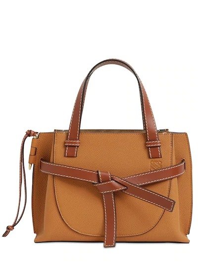MINI GATE GRAINED LEATHER TOP HANDLE BAG