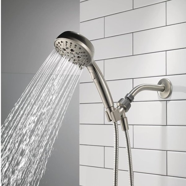 DELTA FAUCET - FAUCET 6-Spray H2Okinetic Handheld Shower Head with Hose