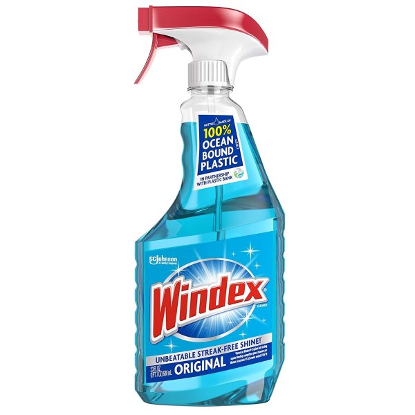 Windex 玻璃窗户清洁剂 23 fl oz  回收再生塑料包装更环保