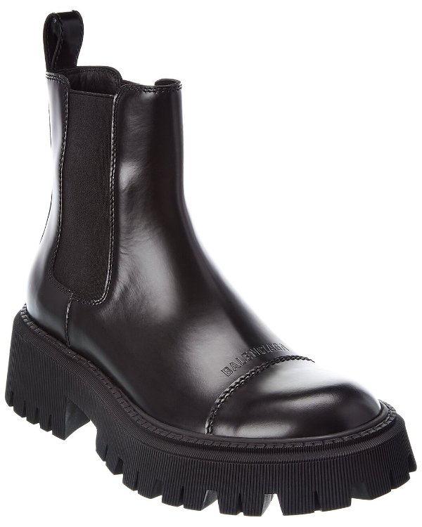 Tractor Leather Bootie