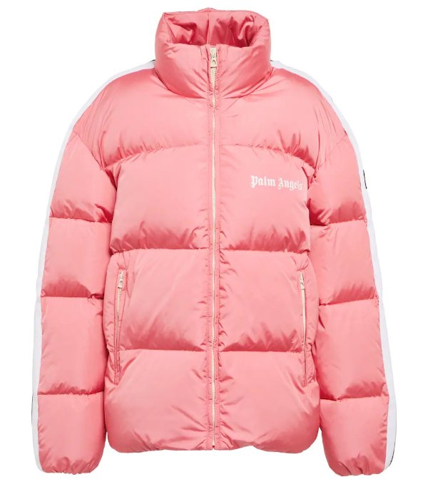Logo quilted puffer jacket