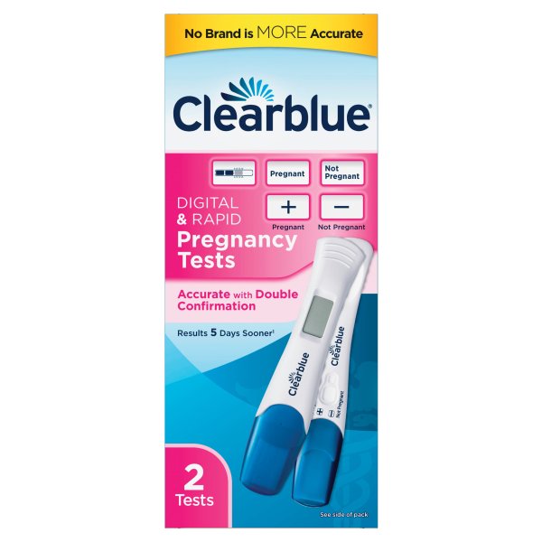 Pregnancy Test Combo Pack, 2ct - Digital with Smart Countdown & Rapid Detection - Value Pack