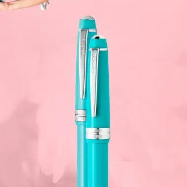 Bailey Light Polished Teal Resin Rollerball Pen