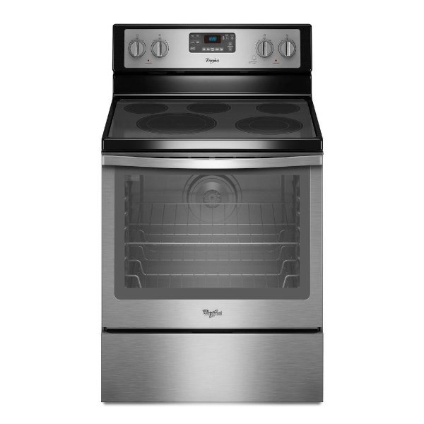 6.4 cu. ft. Electric Range with Self-Cleaning Convection Oven in Stainless Steel-WFE540H0ES - The Home Depot