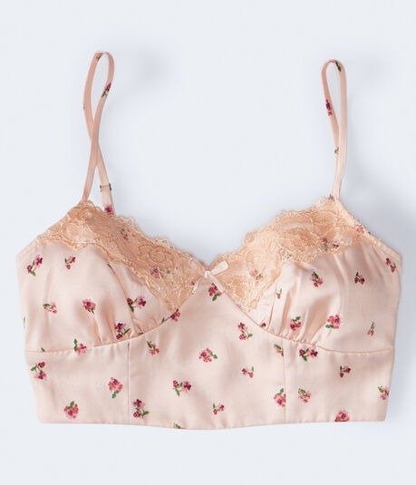 Floral Lace Cropped Bustier Cami