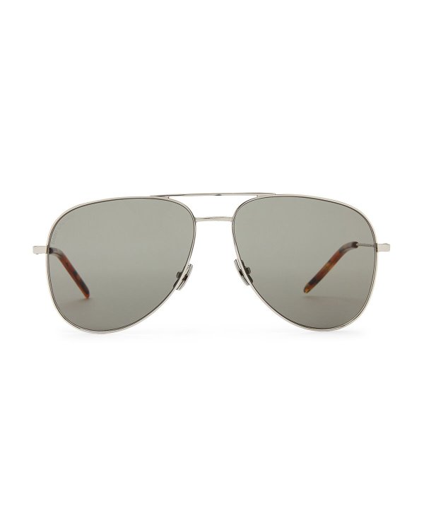 Classic 11 Silver-Tone Aviator Sunglasses