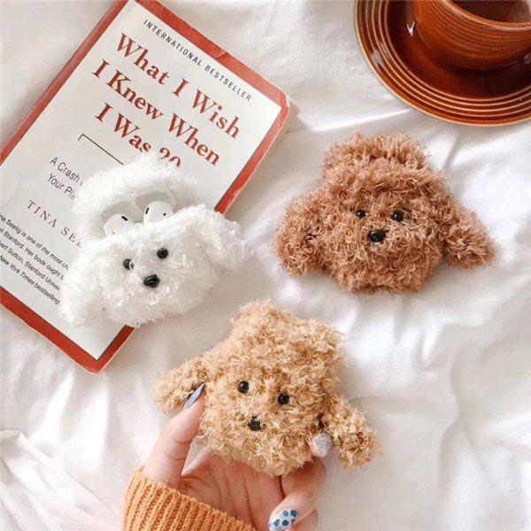 US $4.31 28% OFF|Cartoon Dog Protective For AirPods Cute Fluffy Bluetooth Earphone Case Cover Plush Cover For Apple Air Pods Earburd Case on AliExpress