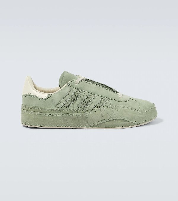 Gazelle suede and leather sneakers