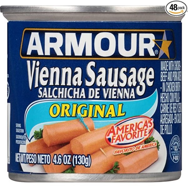 Star Vienna Sausage, Original, 4.6 oz, Pack of 48