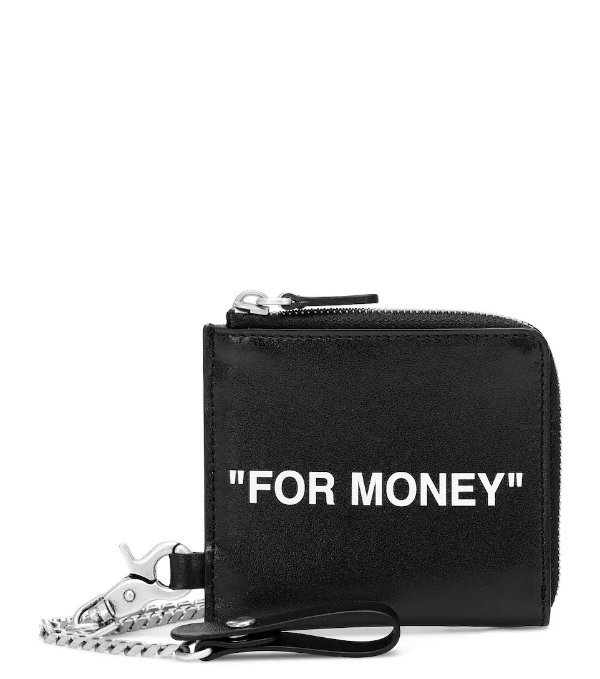 Quote leather coin pouch