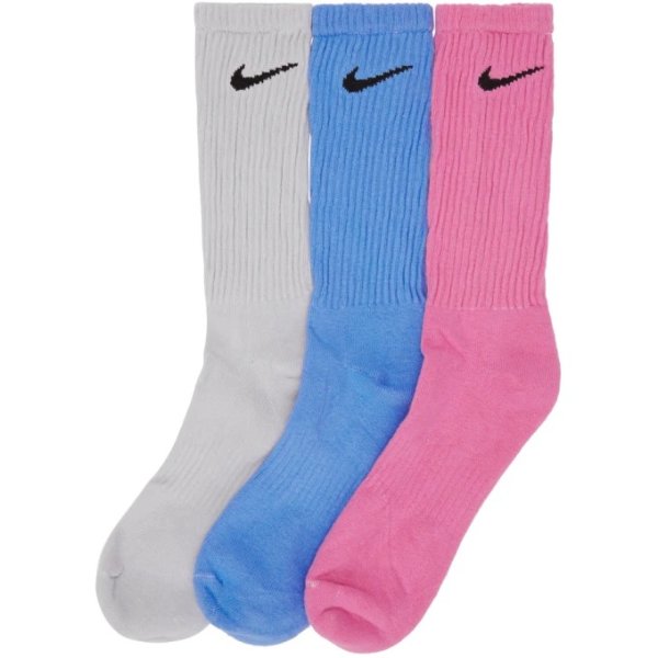ERL - SSENSE Exclusive Three-Pack Multicolor Assorted Socks