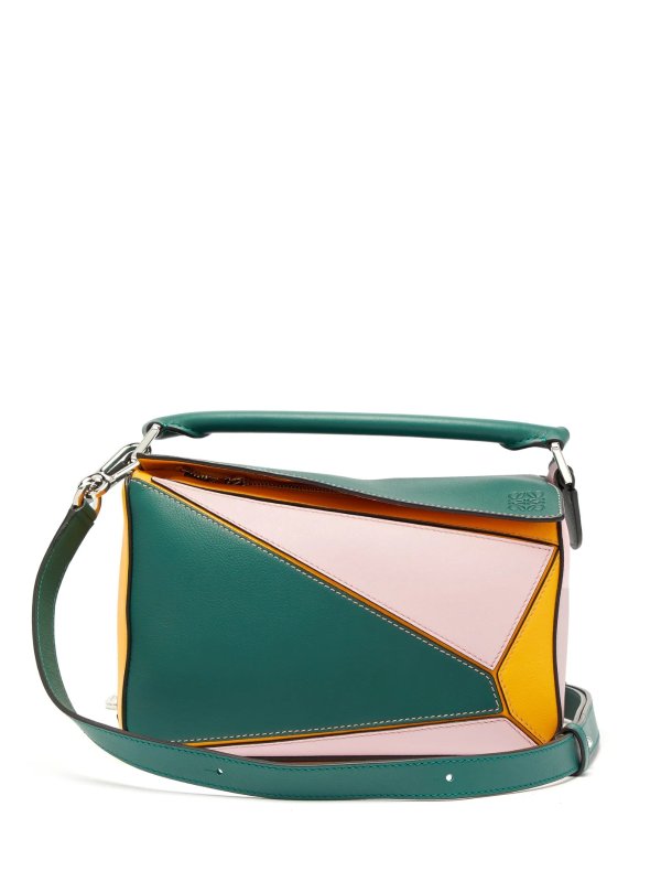 Puzzle small grained-leather cross-body bag