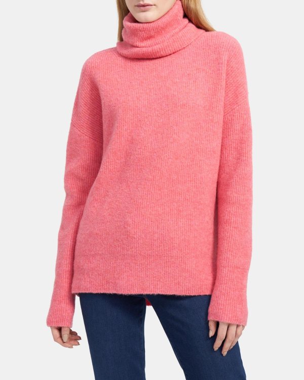 Turtleneck Sweater in Cloud Wool