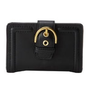  Coach Campbell Leather Buckle Medium Wallet 