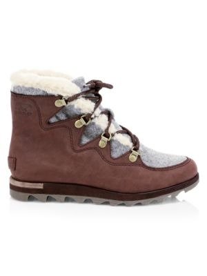Sneakchic Alpine Shearling & Leather Boots