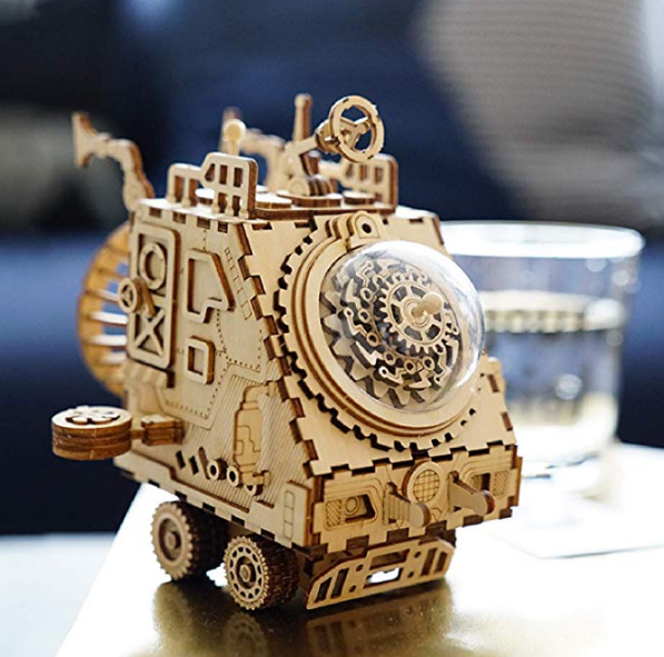 Music Box Kits DIY Robot Kit Wooden Puzzle Birthday Gifts