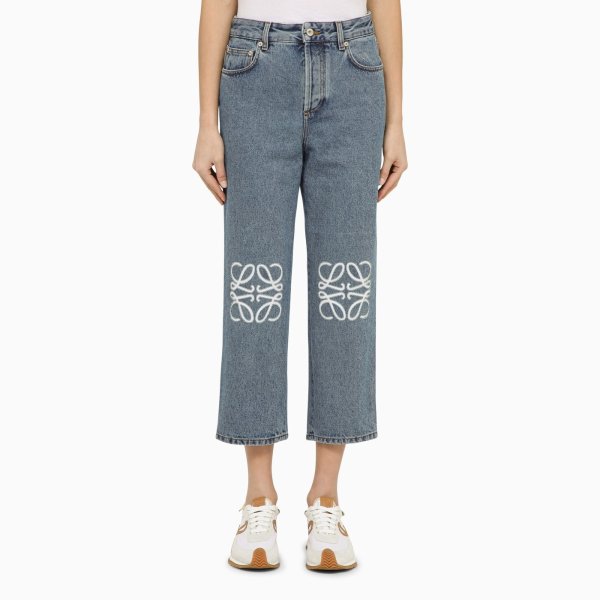 Anagram blue cropped jeans