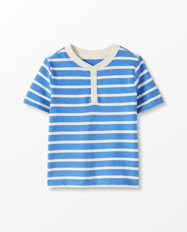 Recycled Striped Henley Tee