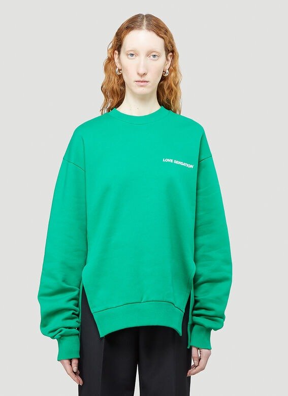Love Sensation Crewneck Sweatshirt in Green