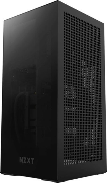 H1 SFF Mini ITX Mini Tower Case with PSU, AIO, Fan Controller and PCIE Extender - Black