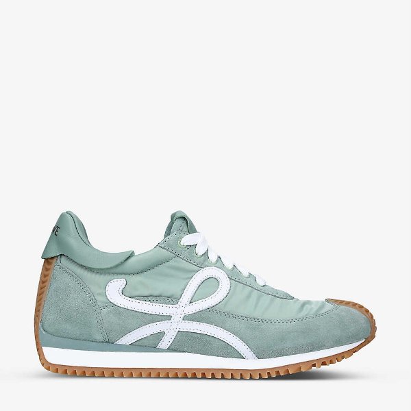Flow Runner monogram leather and shell trainers