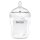 Two Piece Natural Baby Bottle with Lid - Ergonomic, Wide Neck Design Makes it The Easiest to Clean - Modern Look - Anti-Colic - BPA Free Plastic - White - 9oz - 1 Bottle