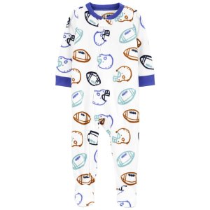 Carter'sBaby 1-Piece Football Fleece Footie Pajamas