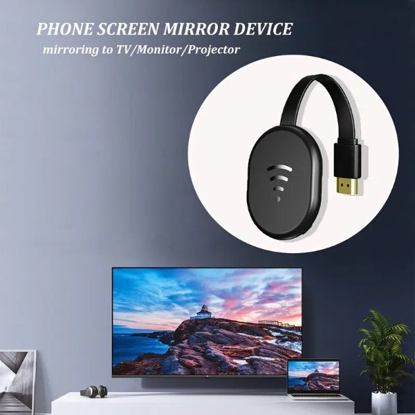 Wireless Hdmi Display Adapter 1080p 2.4g Wifi Screen Mirroring Casting Youtube To Tv/laptop/monitor/projector Streaming Video Use For Iphone/android Phone | Save Money On Temu | Temu