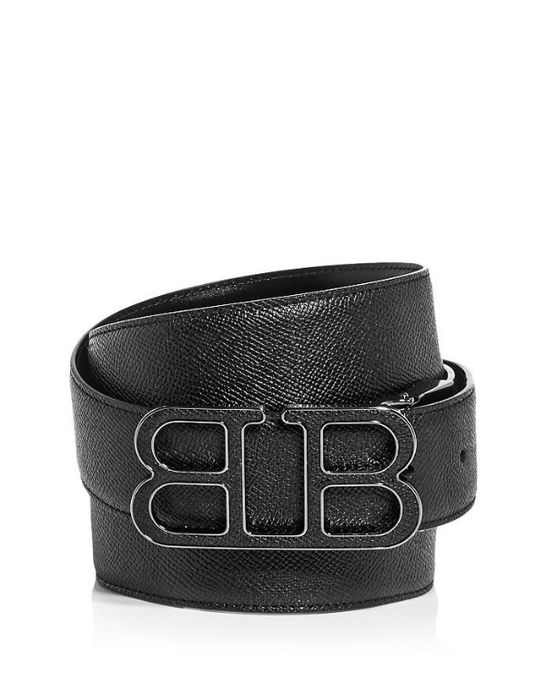 Men's Mirror B Reversible Leather Belt