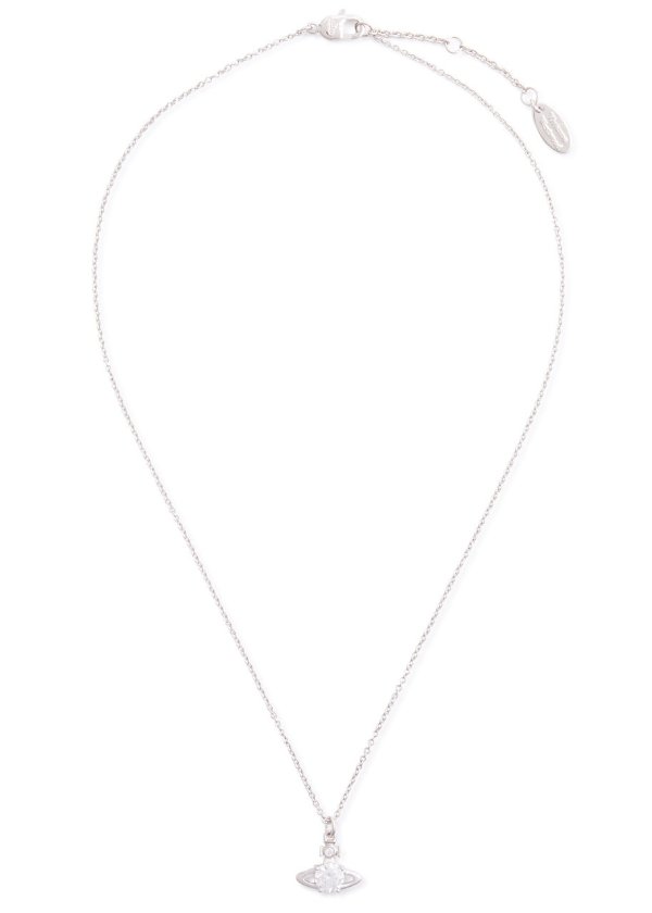 Reina orb silver-plated necklace