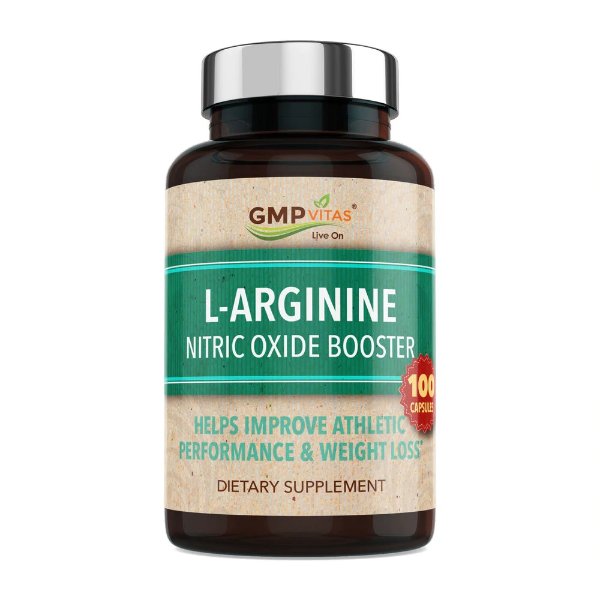 ® L-Arginine 100 Capsules, Nitric Oxide Booster that Helps Enhance Workout Performance