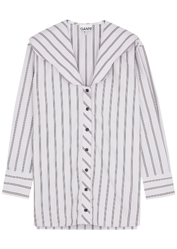Grey striped cotton shirt